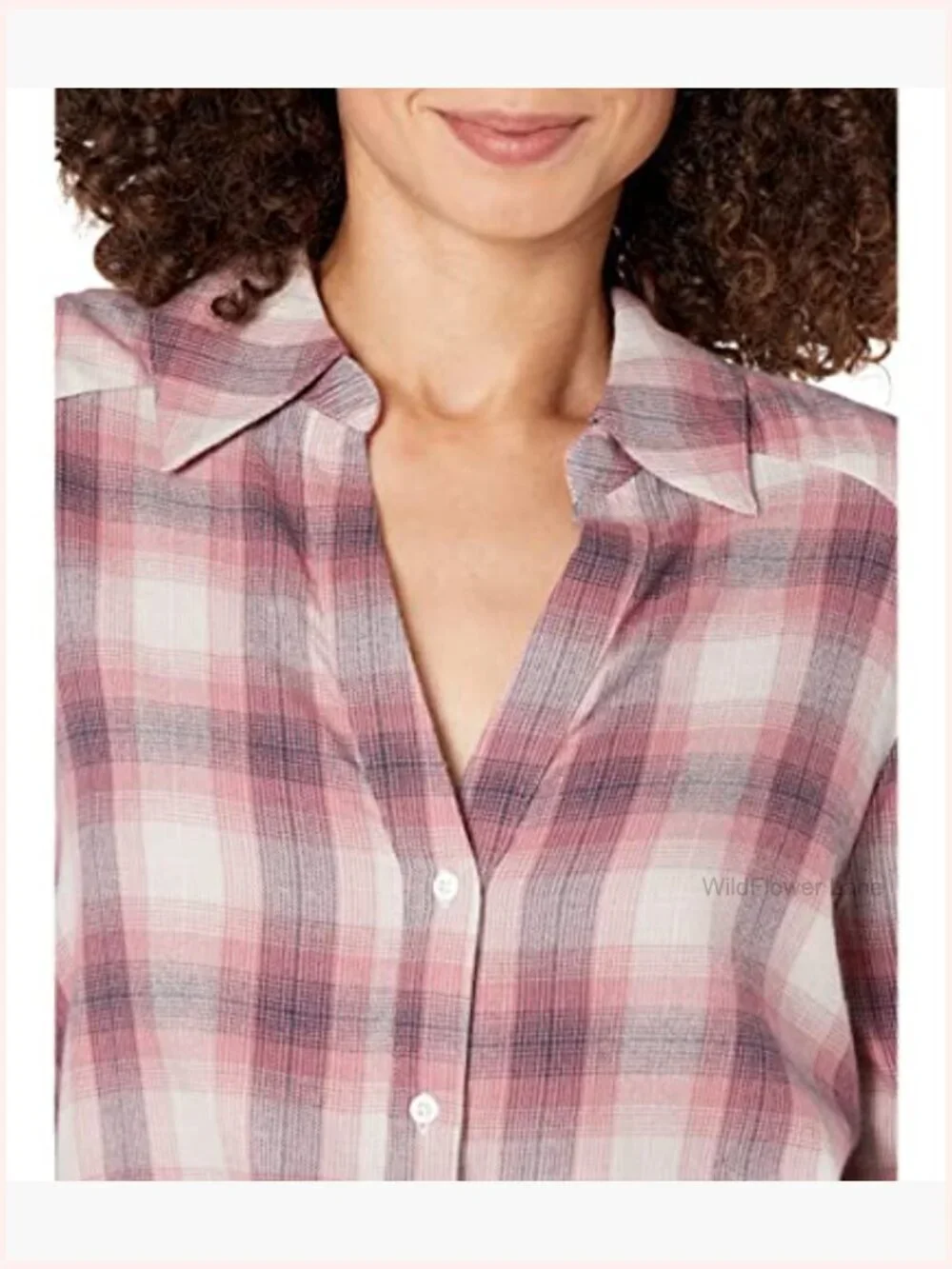 Classic Button Down Shirt Cozy Plaid Long Sleeve Collared Regular Fit, Camping